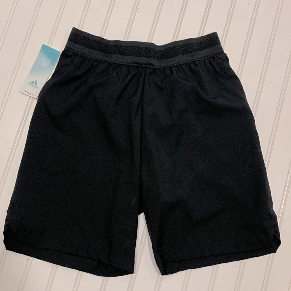 Adidas black training shorts